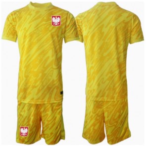Polonia Portero Primera Equipación Niños Eurocopa 2024 Manga Corta (+ Pantalones cortos)